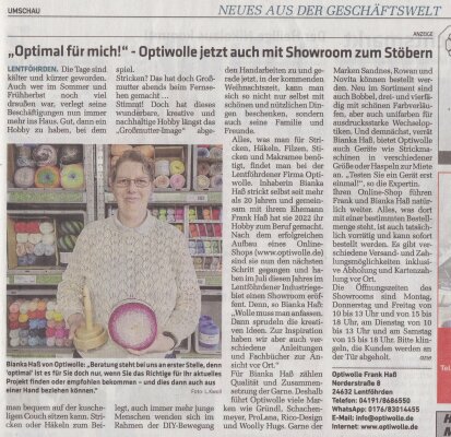 Wir waren in der Zeitung - Umschau am 30.11.2024 - 