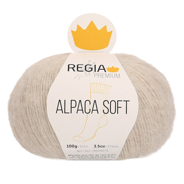 Regia alpaca soft 100g natur meliert
