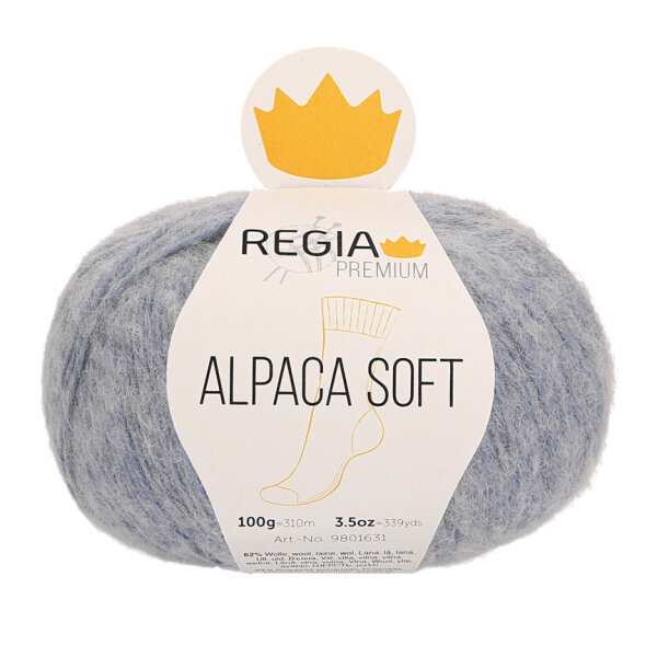 Regia alpaca soft 100g hellblau meliert