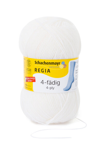Regia uni 4 fädig 100g superweiß