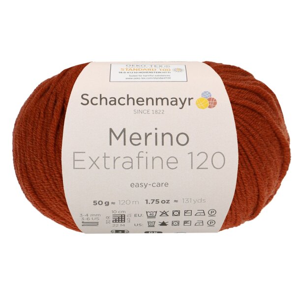 Schachenmayr Merino Extrafine 120 50g ziegel