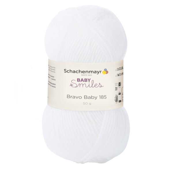 Schachenmayr Baby Smiles Bravo Baby 185 50g weiß