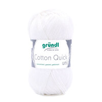 Gründl Cotton Quick uni 50g  Farbe 01 weiß