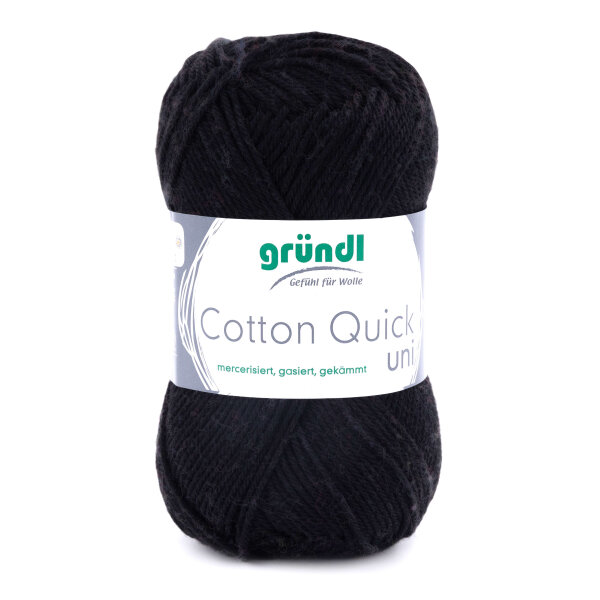 Gründl Cotton Quick uni 50g Farbe 11 schwarz