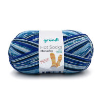 Gründl Hot Socks Manerba 6 fädig 150g Farbe 01 hellblau-royalblau-nachtblau-natur