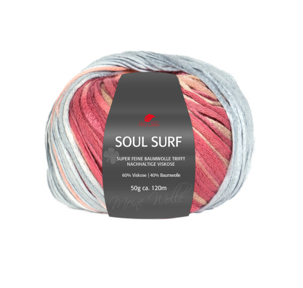 ProLana Soul Surf 50g grau / rose 82