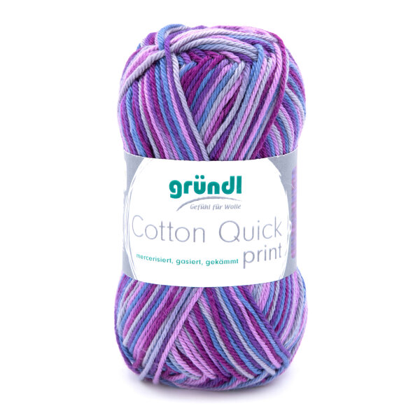 Gründl Cotton Quick print 50g aubergine multicolor 171