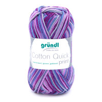 Gründl Cotton Quick print 50g aubergine multicolor 171