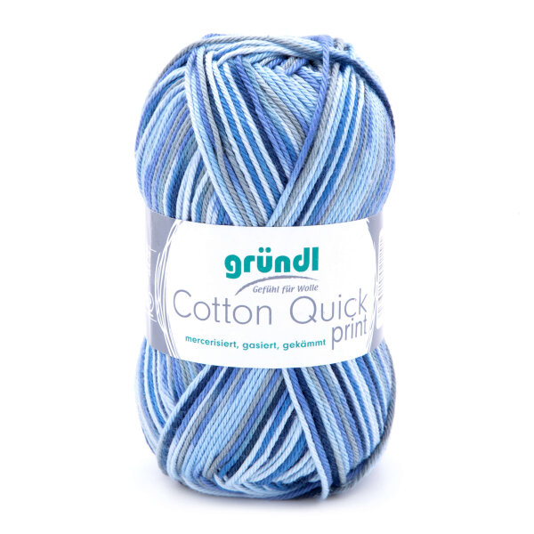 Gründl Cotton Quick print 50g blau-marine-grau-mix multicolor 239