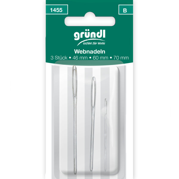 Gründl Wollnadeln , Metall 3 Stück