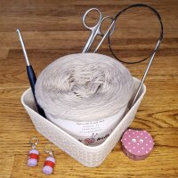 Optiwolle Uni-Bobbel beton