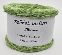 Optiwolle Pärchen - melierte Bobbel mit 2 Farben 4 fädig, 400m blattgrün - froschgrün